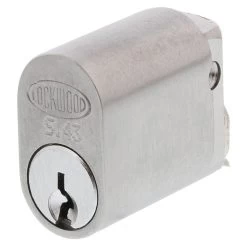 Access Hardware 570 Oval Cylinder - Keyed Gas Industry - Satin Chrome