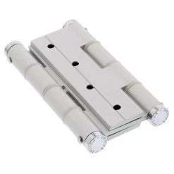 Justor DA120 Aluminium Double Action Spring Hinge - Anodised Silver - 120mm