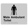 RBA 4330-022 Tactile Sign Male Ambulant - Satin Stainless Steel - 200 H X 200mm W -Security Door Locks bob rba4330 022 1