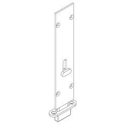 Brio 456 - Non-Locking Semi-Recessed Flush Bolt - Satin Nickle - 190mm