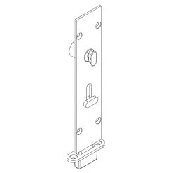 Brio 456E - Lockable Semi-Recessed Flush Bolt - Satin Nickel - 190mm