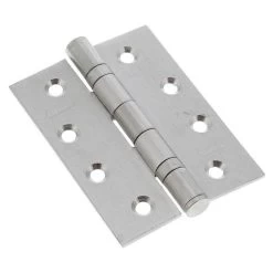 Legge 13222 Ball Bearing Fixed Pin Butt Hinge - Satin Stainless Steel -100x75x2.5mm
