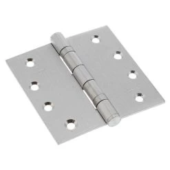 Legge 13222 Ball Bearing Fixed Pin Butt Hinge - Satin Stainless Steel - 100x100x2.5mm