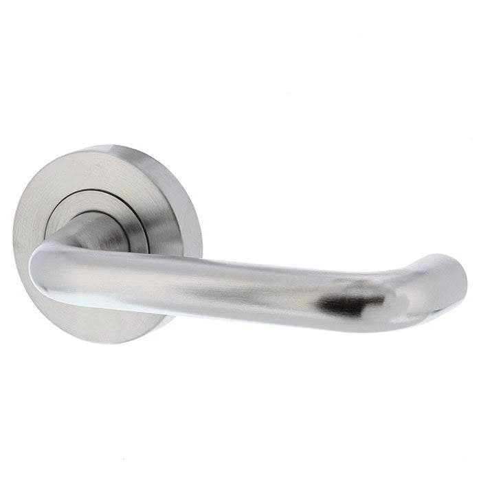 Legge DA6000-29 Lever Set On Round Rose - Satin Chrome 3 Legge DA6000-29 Lever Set On Round Rose - Satin Chrome