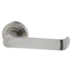 Legge 7000-716 Lever Set On Round Rose - Satin Stainless Steel