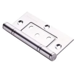 Dormakaba Ball Bearing Fixed Pin Kinked Fast Fix Hinge - Timber Door - Satin Stainless Steel - 100x70x2.5mm