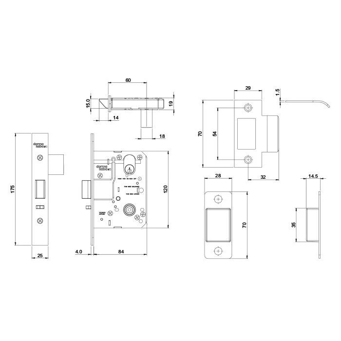 Dormakaba MS2602 Mortice Lock - Satin Stainless Steel 4 Dormakaba MS2602 Mortice Lock - Satin Stainless Steel - Image 2