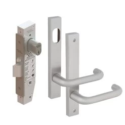 Dormakaba SB2212 Classroom Lock Kit With 6400 Square End Plate Furnityre And KD Cylinder - Satin Stainless Steel