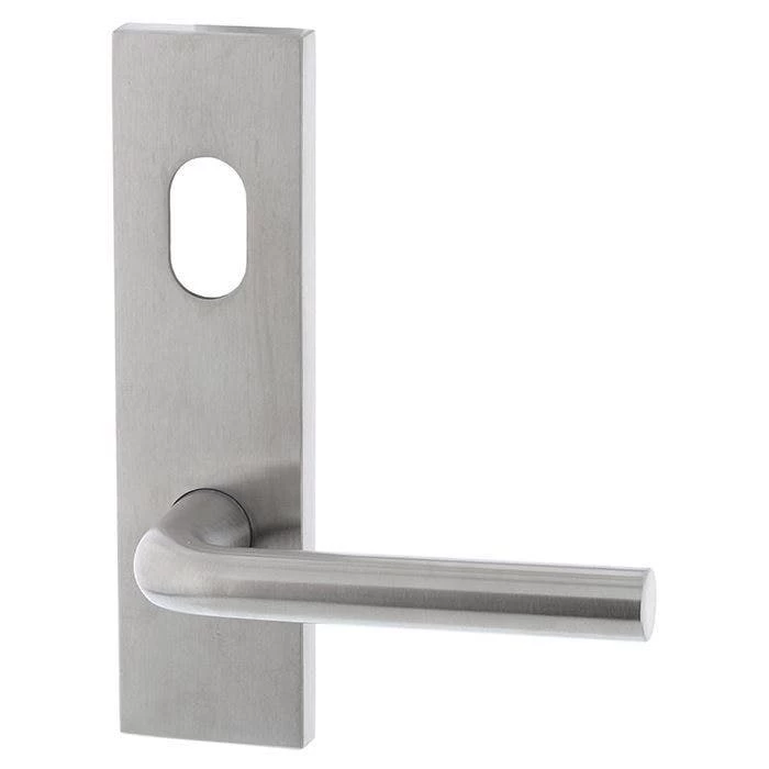 Dormakaba 6600-31 External Plate With Cylinder Hole And Lever - Satin Stainless Steel 3 Dormakaba 6600-31 External Plate With Cylinder Hole And Lever - Satin Stainless Steel
