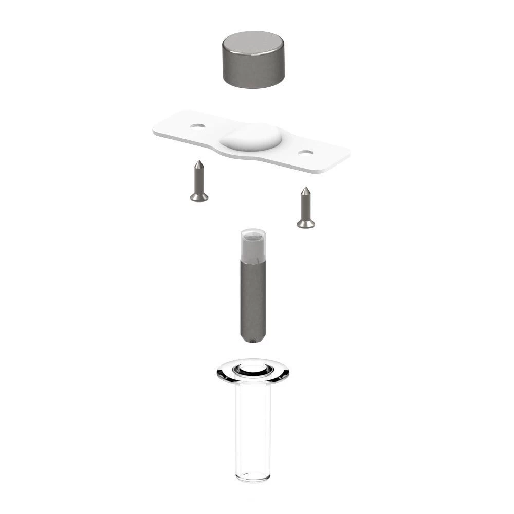 Fantom Barn Door Stop -Sliding - Floor And Door Mounted - Clear 3 Fantom Barn Door Stop -Sliding - Floor And Door Mounted - Clear