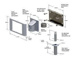 Fantom Defender Door Stop And Holder - Chrome Plate -Security Door Locks f t ftm def chrome 3