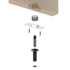 Fantom Door Stop And Holder - Floor And Door Mounted - Black