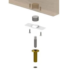 Fantom Door Stop And Holder - Floor And Door Mounted - Brass