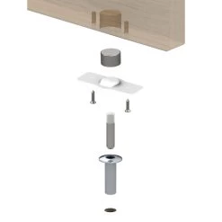 Fantom Door Stop And Holder - Floor And Door Mounted - Chrome Plate