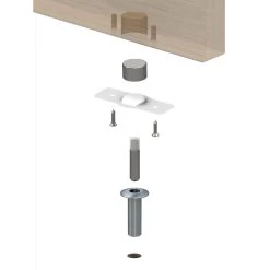 Fantom Door Stop And Holder - Floor And Door Mounted - Satin Chrome