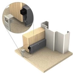 Kilargo IS8011si-KG Intumescent Automatic Door Bottom Seal - Clear Anodised Aluminium