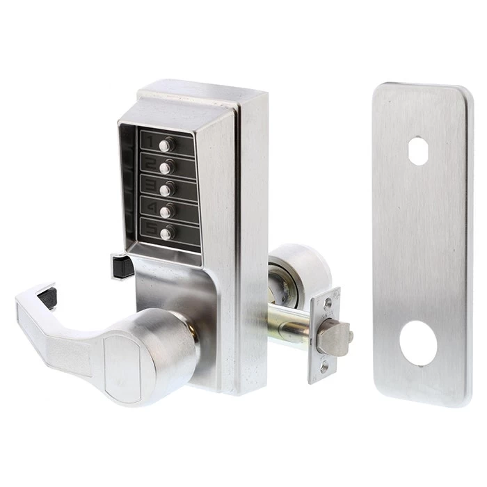 Dormakaba LL1011 Simplex Mechanical Push Button Lever Lock - Left Hand - Satin Chrome 4 Dormakaba LL1011 Simplex Mechanical Push Button Lever Lock - Left Hand - Satin Chrome - Image 2