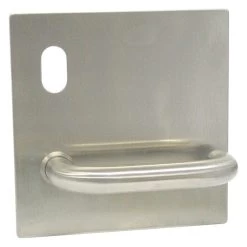 Dormakaba 1501C-20 External Flat Plate With Cylinder Hole And Lever - Left Hand - Satin Stainless Steel