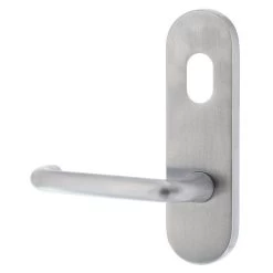 Legge L502S External Plate With Cylinder Hole And Lever - Satin Chrome