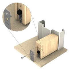Kilargo IS8010si-KG Intumescent Automatic Door Bottom Seal - Clear Anodised Aluminium
