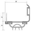 Kilargo IS3070si Door Bottom Seal 14mm - Clear Anodised Aluminium