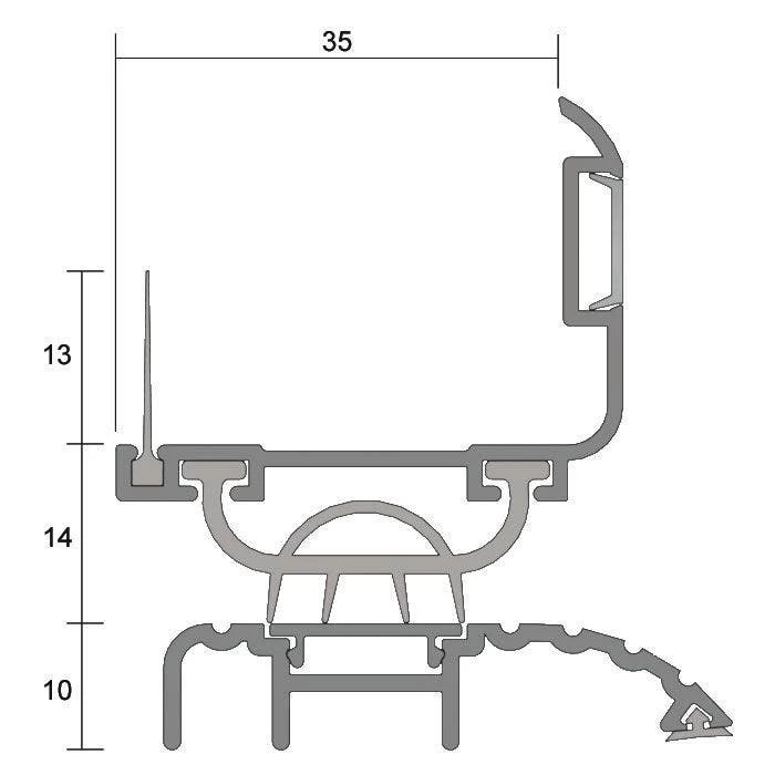 Kilargo IS3100si Door Bottom Seal 24mm - Clear Anodised Aluminium 3 Kilargo IS3100si Door Bottom Seal 24mm - Clear Anodised Aluminium