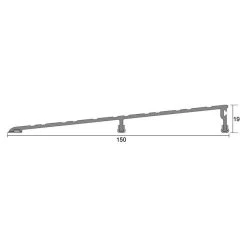 Kilargo IS4077 Threshold Plate 19mm - Clear Anodised Aluminium