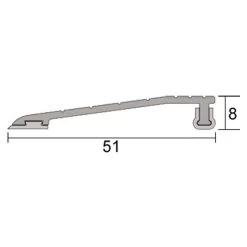 Kilargo IS4080 Threshold Plate 8mm - Clear Anodised Aluminium