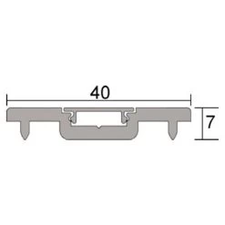 Kilargo IS4140 Threshold Plate - Clear Anodised Aluminium