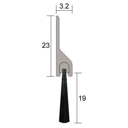 Kilargo IS5115 Brush Seal 19mm - Clear Anodised Aluminium 3 Kilargo IS5115 Brush Seal 19mm - Clear Anodised Aluminium