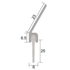 Kilargo IS5176Asi Sweep Action Seal - Fin- Clear Anodised Aluminium