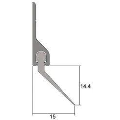 Kilargo IS5177Asi Sweep Action Seal 14.4mm- Clear Anodised Aluminium