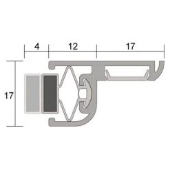Kilargo IS6015 Magnetic Seal - Clear Anodised Aluminium
