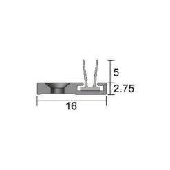Kilargo IS7071si Meeting Style - Astragal Seal - Clear Anodised Aluminium