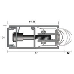 Kilargo IS7095si Perimeter Seal - Clear Anodised Aluminium