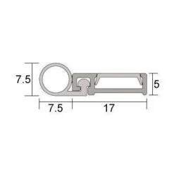 Kilargo IS7110si Perimeter Seal - Clear Anodised Aluminium