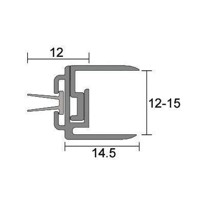 Kilargo IS7330si Meeting Style - Astragal Seal - 2250mm - Clear Anodised Aluminium 3 Kilargo IS7330si Meeting Style - Astragal Seal - 2250mm - Clear Anodised Aluminium