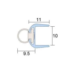Kilargo IS7340si Meeting Style - Perimeter Seal - 2250mm - Clear Anodised Aluminium