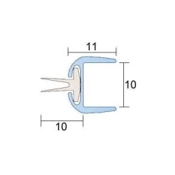 Kilargo IS7345si Meeting Style - Perimeter Seal - 2250mm - Clear Anodised Aluminium