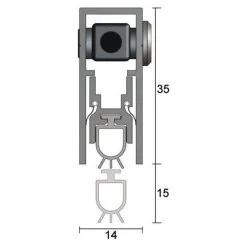 Kilargo IS8011si Automatic Door Bottom Seal - Clear Anodised Aluminium