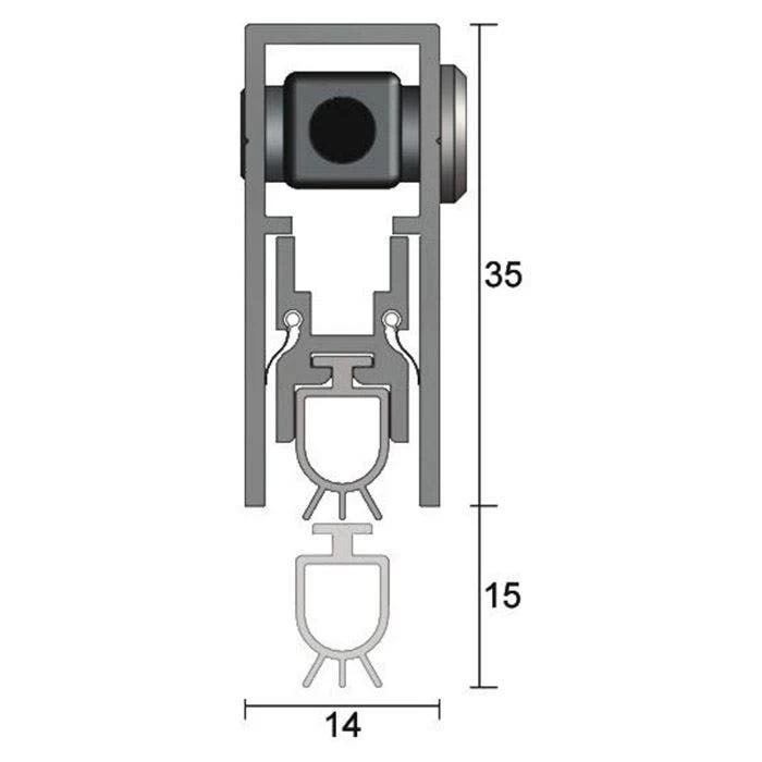 Kilargo IS8011si Automatic Door Bottom Seal - Clear Anodised Aluminium 3 Kilargo IS8011si Automatic Door Bottom Seal - Clear Anodised Aluminium