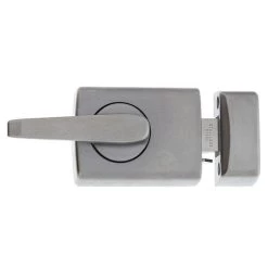 Lockwood 002 Single Cylinder Deadlatch Lever - Satin Chrome Pearl