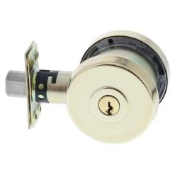 Lockwood 005 Deadbolt - Everbrass - Display Pack -Security Door Locks lw005 b1evbdp 2