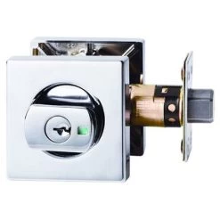 Lockwood 005 Square Double Cylinder Deadbolt - Chrome Plate - Display Pack
