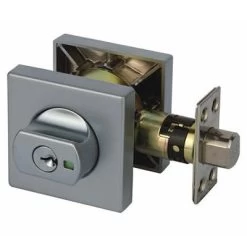 Lockwood 005 Square Double Cylinder Deadbolt - Satin Chrome Pearl - Display Pack