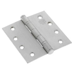 Lockwood Ball Bearing Fixed Pin Butt Hinge - Satin Stainless Steel - 100x100x2.5mm