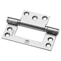 Lockwood Ball Bearing Fixed Pin Fast Fix Hinge - Timber Doors - Satin Satinless Steel - 100x70x2.5mm