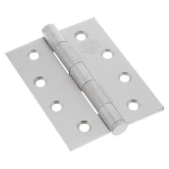 Lockwood Fixed Pin Butt Hinge - Satin Stainless Steel - 100x75x2.5mm