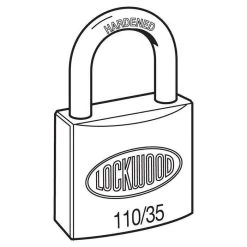 Lockwood 110 - 35mm Brass Padlock - 21mm Shackle - Display Pack