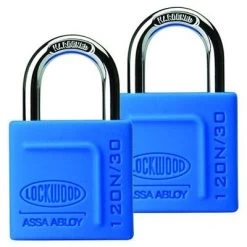 Lockwood 120N - 30mm Brass Padlock 2 Pack - 18mm Shackle - Display Pack